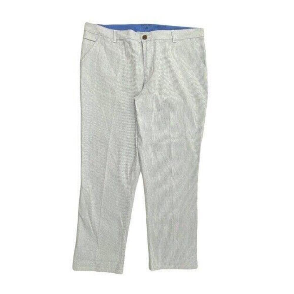 Riders by Lee Slim Crop Women's size 18‎ Blue White Pinstripes Chino Pants